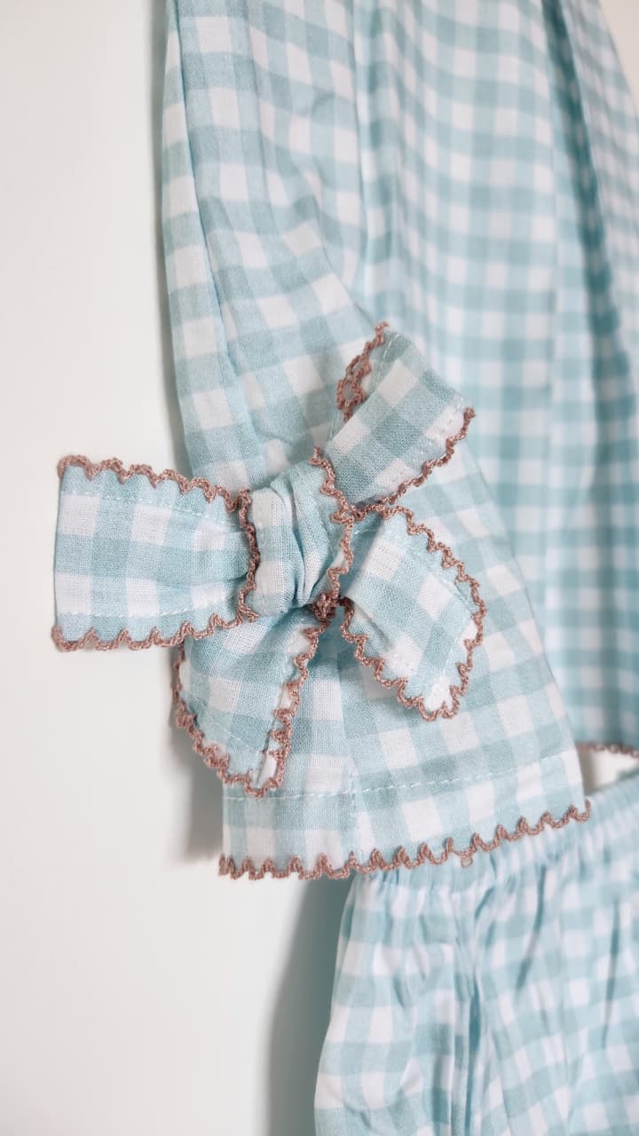 Conjunto Calzón Cuadros Azul