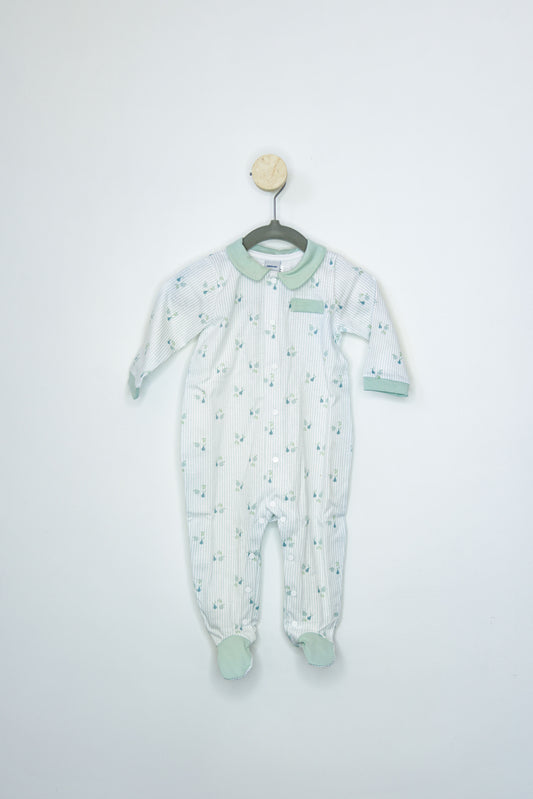 Pijama Pelele Cuello Verde