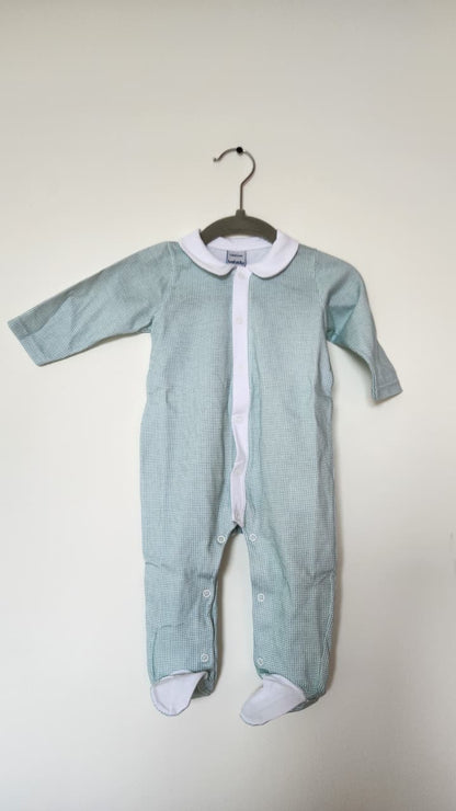 Pijama Pelele Cuadros Verdes