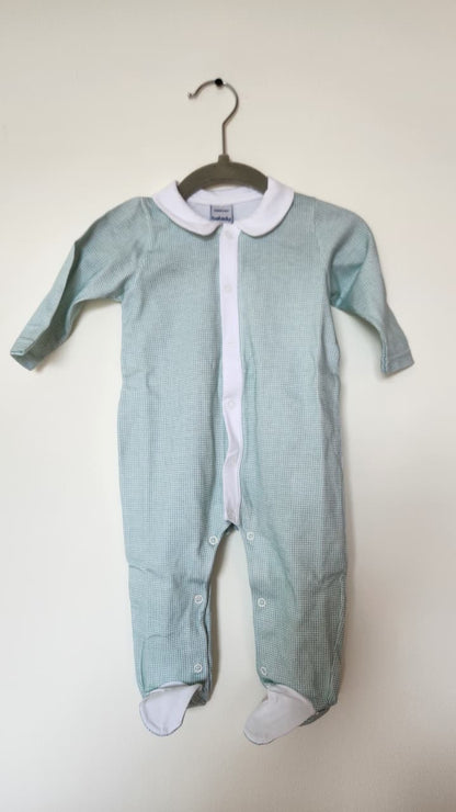 Pijama Pelele Cuadros Verdes