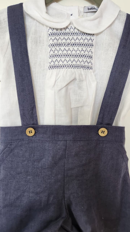 Overoll Lino Blusa Smock