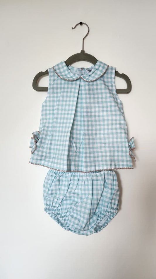 Conjunto Calzón Cuadros Azul