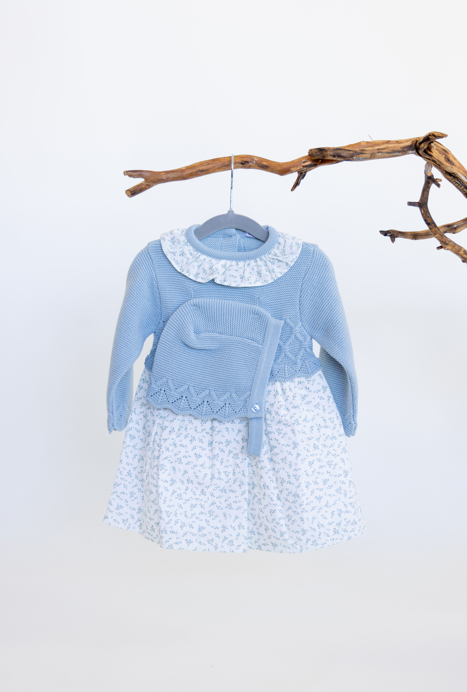 Vestido Punto Cuello Flores