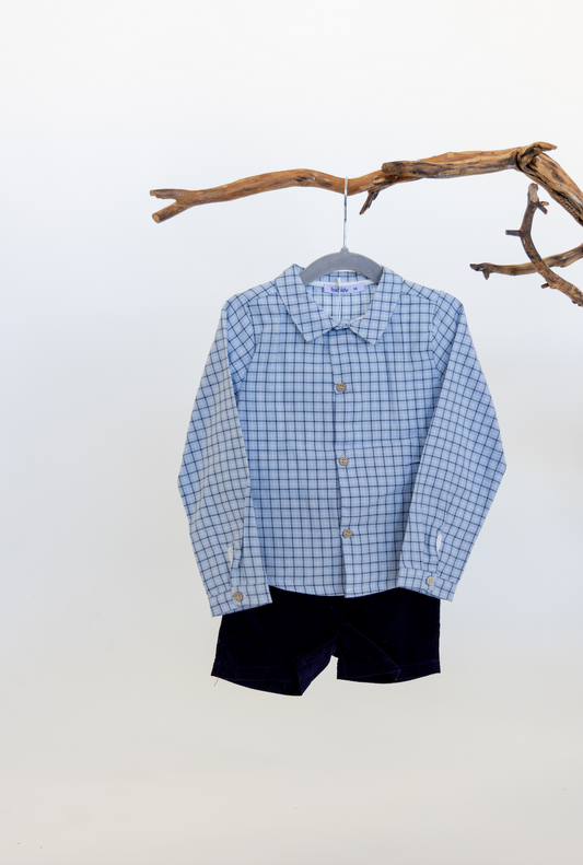Short Pana Camisa Cuadros