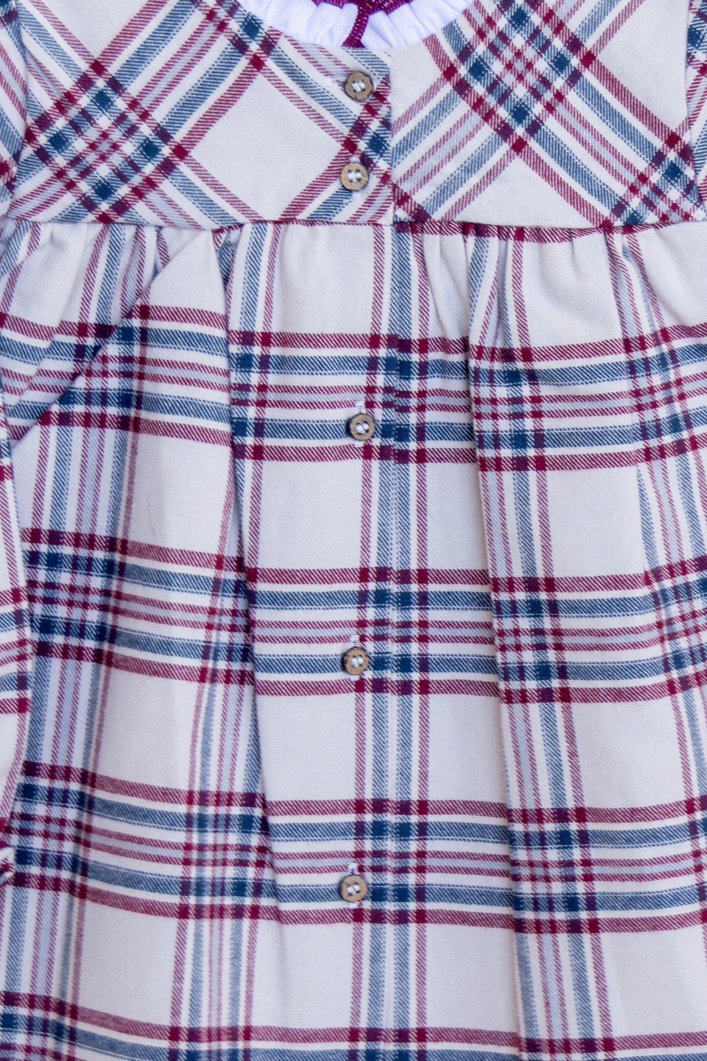Vestido Cuadros Manga Larga