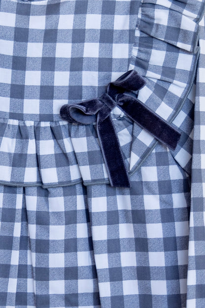 Vestido Cuadro Vichy Moño